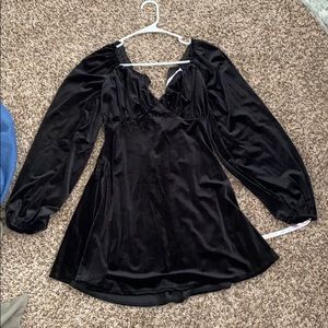 Off the shoulder velvet dress